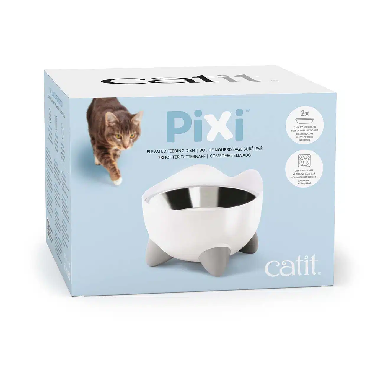 Catit Pixi Elevated Feeding Dish Bol Ergonomic pentru Pisici [2]