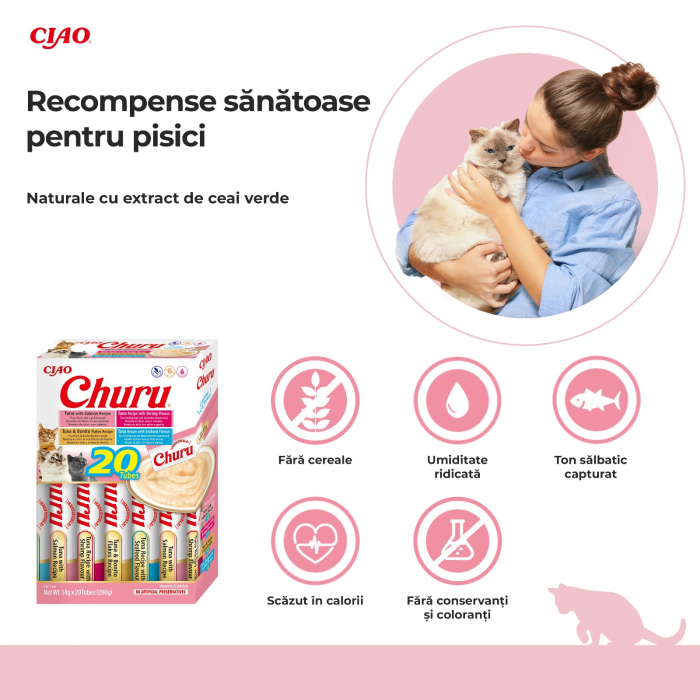 Churu Cat Varieties Recompense Cremoase cu Fructe de Mare 20 buc [6]