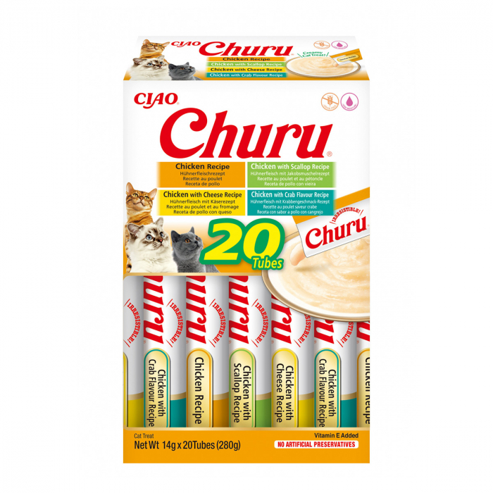 Churu Cat Varieties Recompense Cremoase cu Pui 20 buc [2]