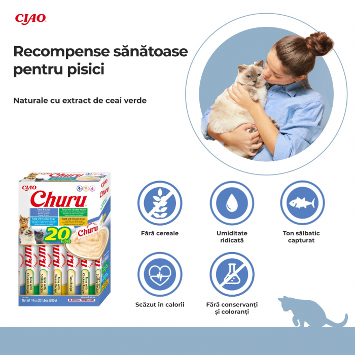 Churu Cat Varieties Recompense Cremoase cu Ton 20 buc [6]