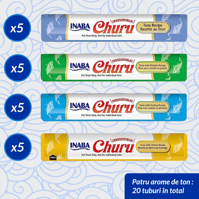 Churu Cat Varieties Recompense Cremoase cu Ton 20 buc [2]