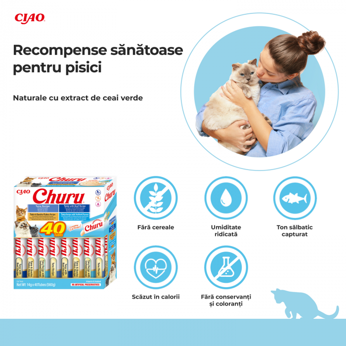 Churu Cat Varieties Recompense Cremoase cu Ton 40 buc [7]
