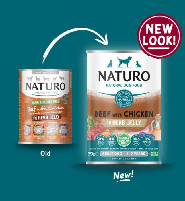 Conserva Naturo Adult cu Carne de Vita si Pui, Amestec de Legume si Fructe in Jeleu cu Ierburi Aromatice 390g [2]