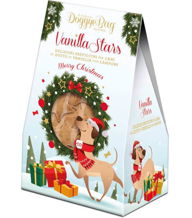 Doggyebag Vanilla Stars Biscuiti de Craciun cu Vanilie si Zmeura 180 Gr [1]