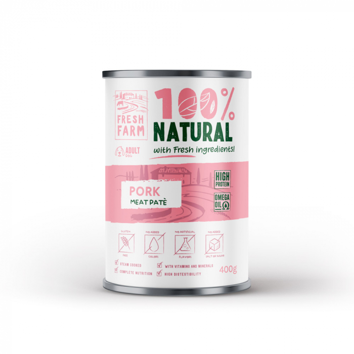 Fresh Farm Smooth Conserva Hrana Umeda Pate cu Carne de Porc 400 Gr [1]