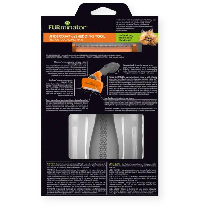 Furminator pentru Caini de Talie Medie cu Par Lung M [2]