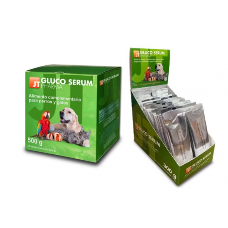JT Glucoserum Electroliti Rehidratare pentru Caini si Pisici 30 PLICURI X 10 GR [1]