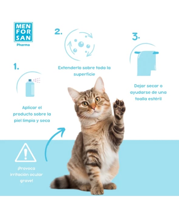 Menforsan Spray Antiseptic cu Clorhexidina pentru Animale de Companie 60 ML [2]