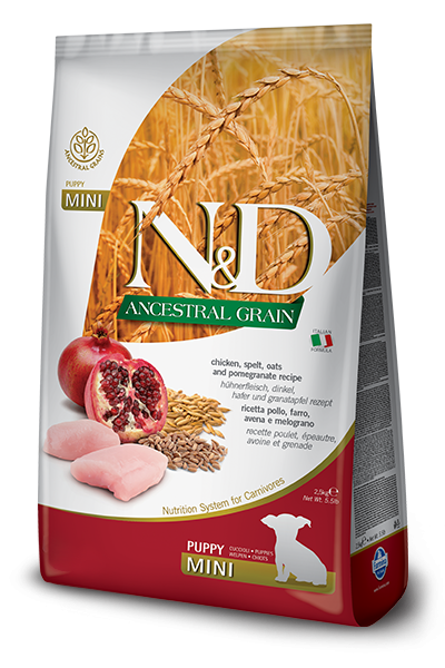 N&D Ancestral Grain Dog Chicken, Spelt, Oats and Pomegranate Puppy Mini [1]