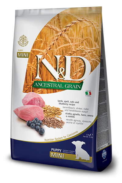 N&D Ancestral Grain Dog Lamb, Spelt, Oats and Blueberry Puppy Mini [1]