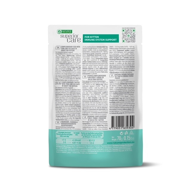 Nature's Protection Gustari Pentru Sustinerea Sistemului Imunitar Ton si Biban Kitten 70g [2]