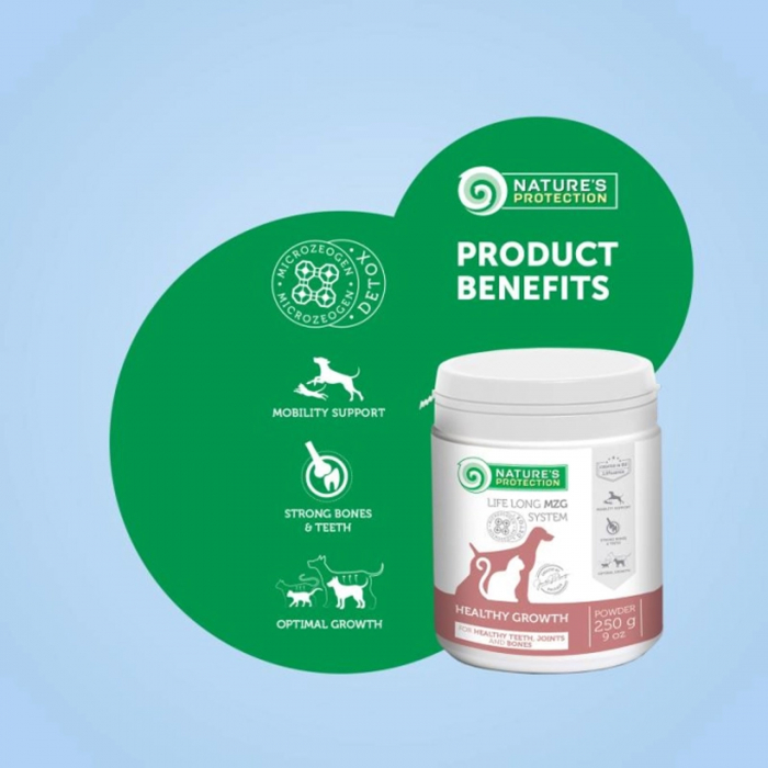 Nature's Protection Healthy Growth Formula, Dogs and Cats, Teeth, Joints&Bones 250G [3]