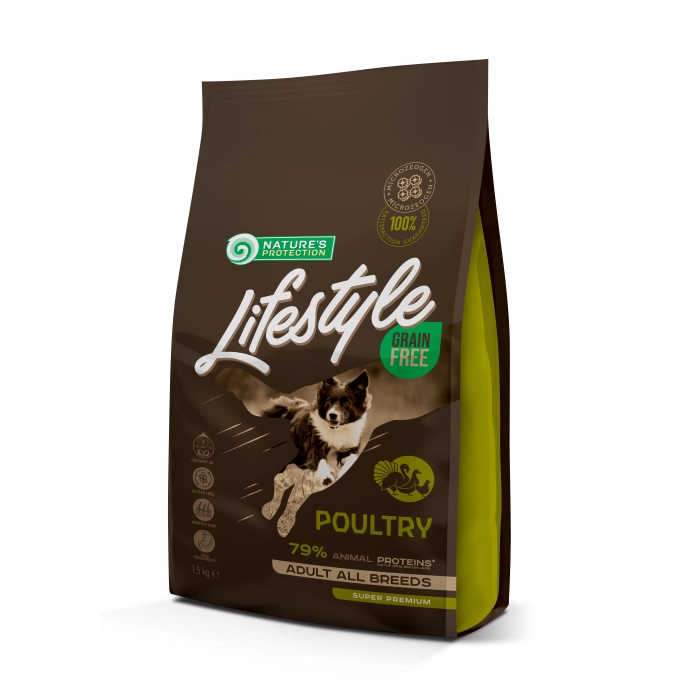 Nature's Protection Lifestyle Grain Free Adult Dog All Breed cu Carne de Pasare [1]