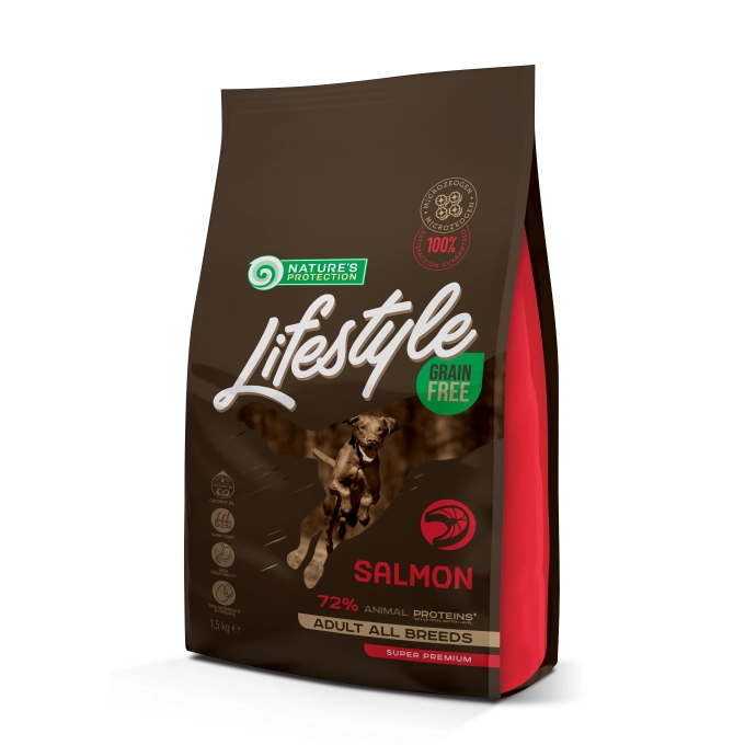 Nature's Protection Lifestyle Grain Free Adult Dog All Breed cu Somon [1]