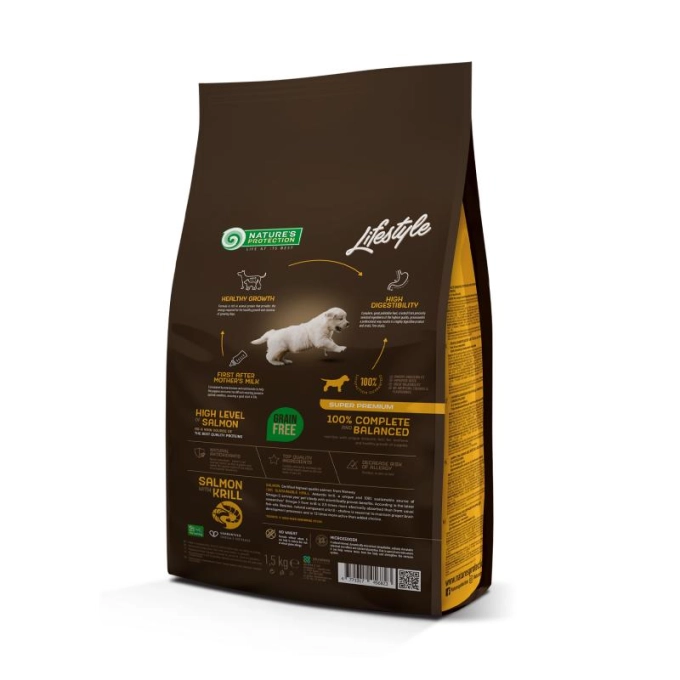 Nature's Protection Lifestyle Grain Free Puppy Starter All Breed cu Somon si Krill [2]