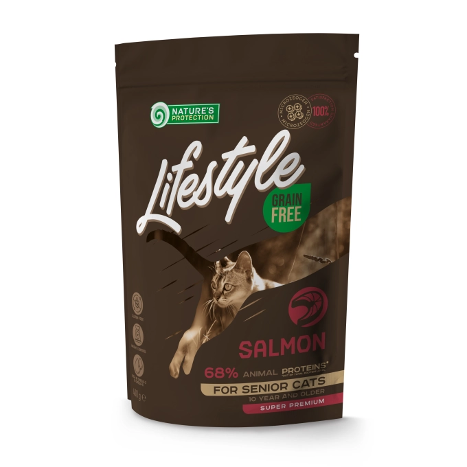 Nature's Protection Lifestyle Grain Free Senior Cat cu Somon [1]