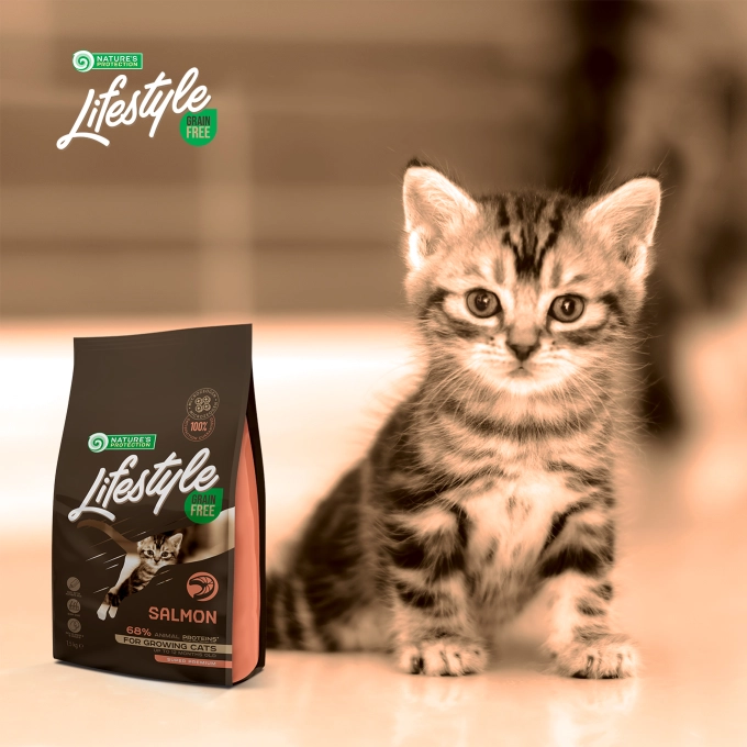 Nature's Protection Lifestyle Grain Free Kitten cu Somon [5]