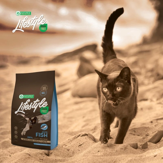 Nature's Protection Lifestyle Grain Free Sterilised Cat with White Fish [7]