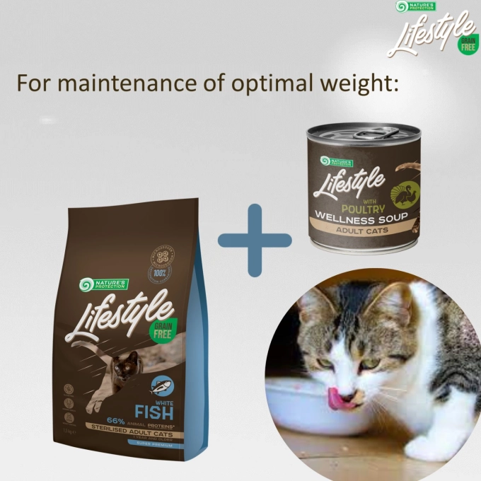 Nature's Protections Lifestyle Soup Adult Cat with Long Hair cu Pasare [3]