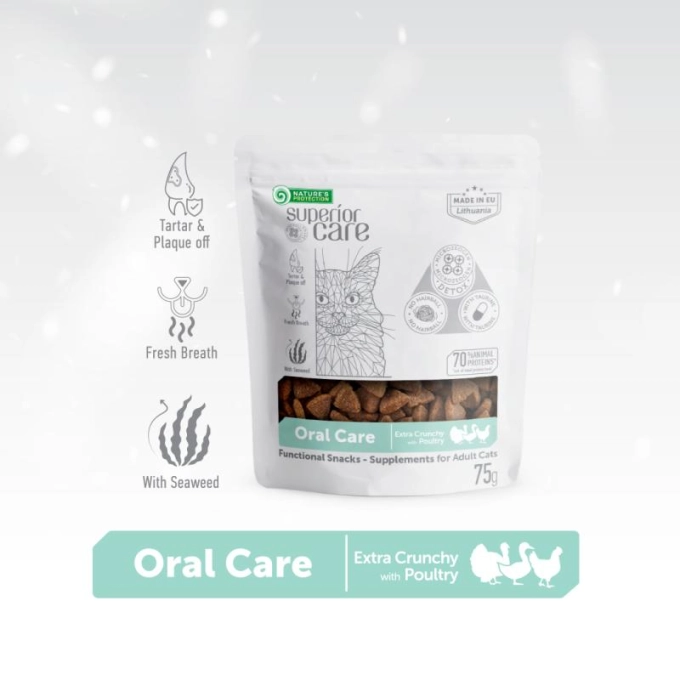 Natures Protection SC Recompense Oral Care cu Pasare pentru Pisici Adulte [2]
