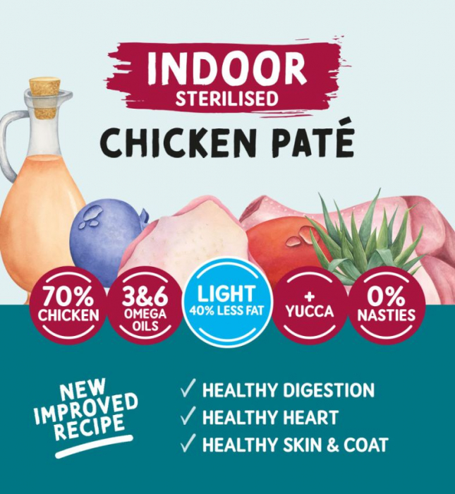 Naturo Cat Adult Grain Free Indoor Sterilised Mousse cu Pui 85g [2]
