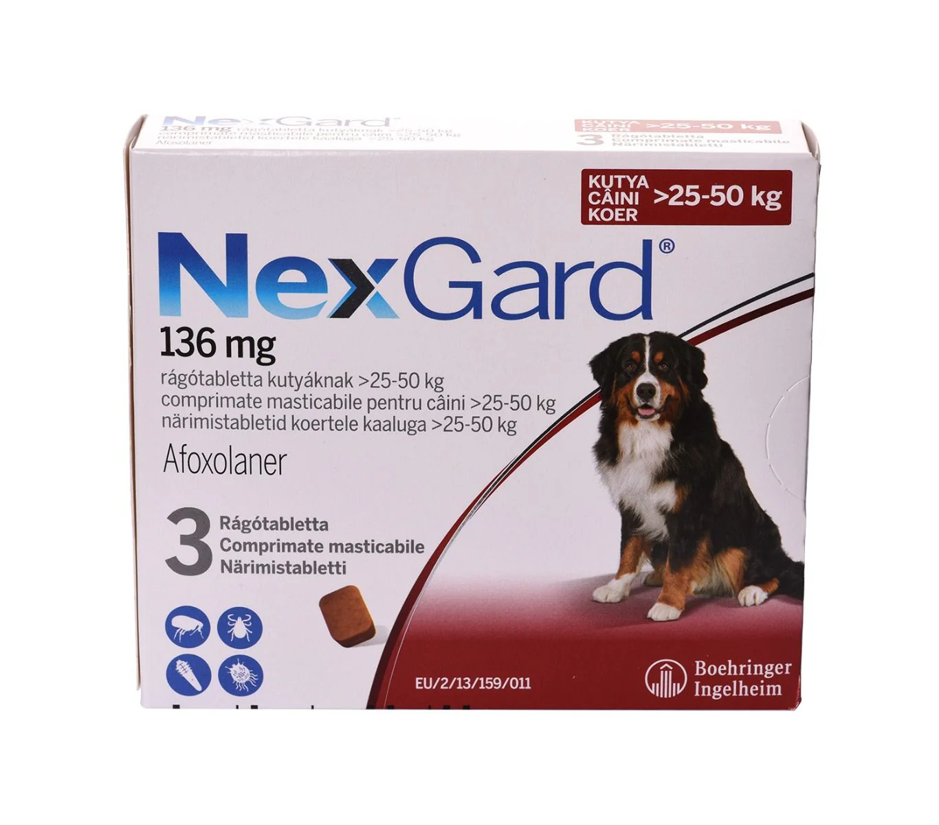 Nexgard Antiparazitar Extern pentru Caini 3 Comprimate [1]