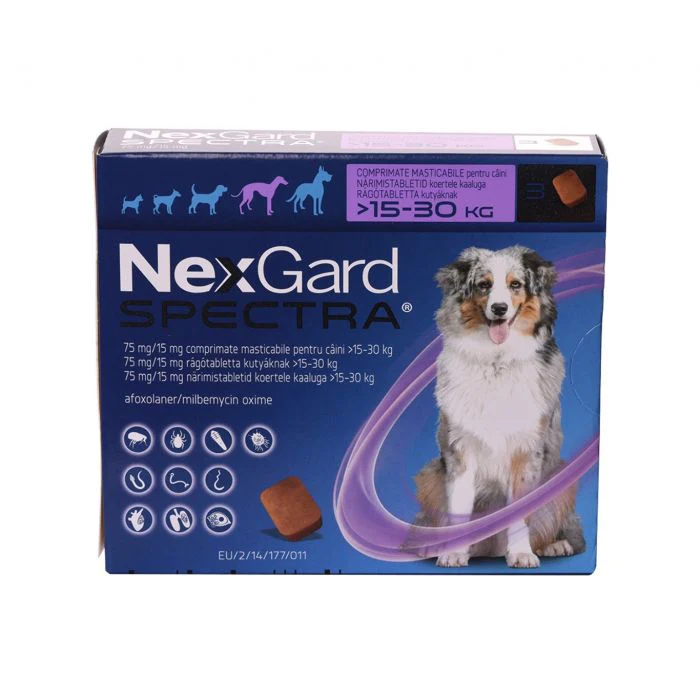 Nexgard Spectra Antiparazitar Caini 3 Comprimate [1]