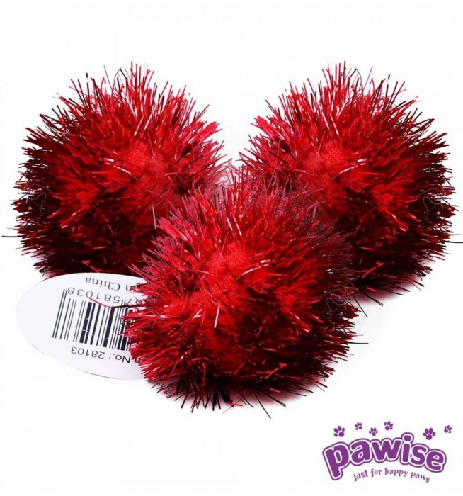 Pawise Jucarie Minge Pompom pentru Pisici 72 Buc [3]