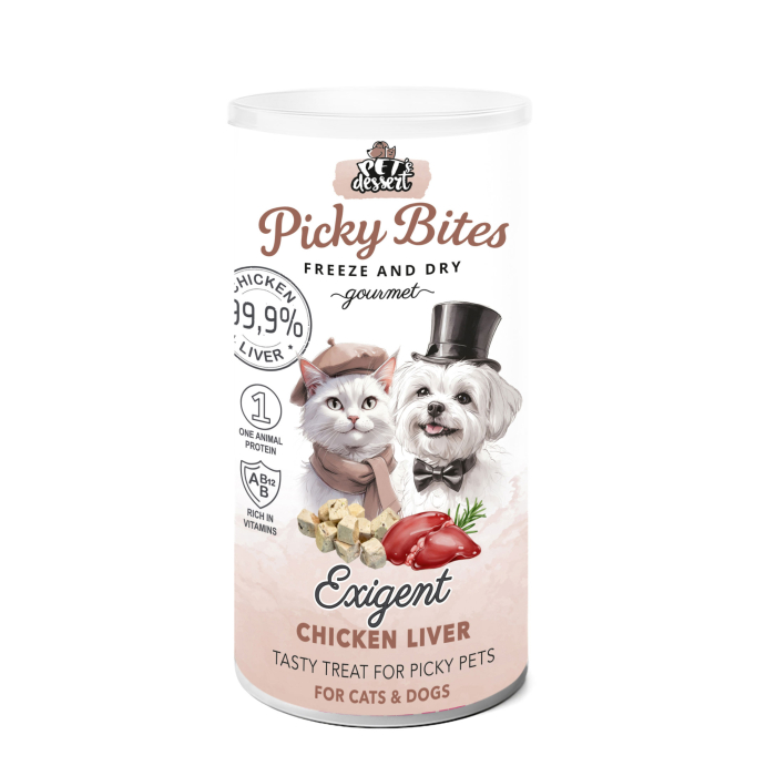 Pet’s Dessert Recompense Picky Bites Exigent cu Ficat de Pui [2]