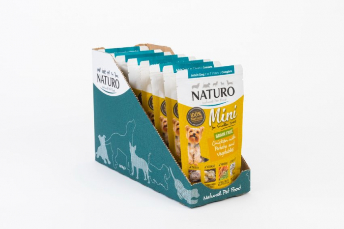 Pouch Naturo Dog Adult Mini cu Carne de Pui 150 Gr [2]