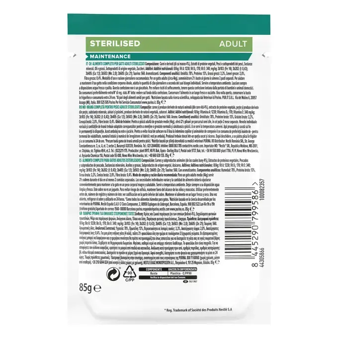 Pro Plan Cat Adult Sterilised NutriSavour Vita Plic [2]
