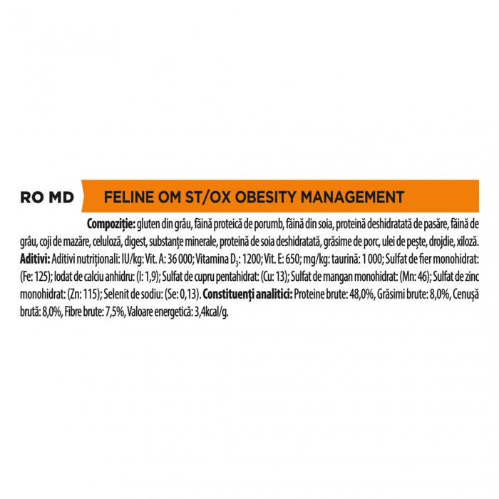Pro Plan Cat Veterinary Diets OM St/Ox Obesity Management 5 Kg [3]