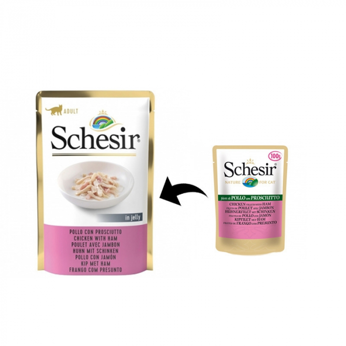 Schesir Pisica Adult Pui/Sunca Plic [2]