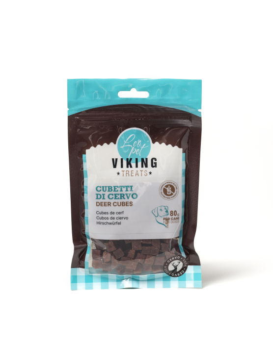 Viking Cuburi cu Carne de Caprioara pentru Caini 80 Gr [1]