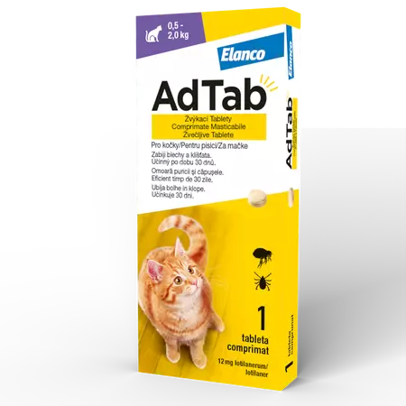 Antiparazitare - AdTab Antiparazitar Extern Pisici 1 buc