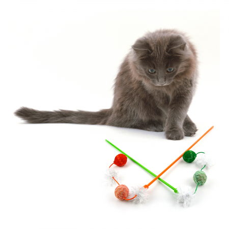 Pisici - All for paws Jucarie Undita Fluffy Wand