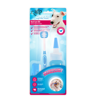 Igiena Orala si Dentara - All for Paws Sparkle Oral Care Kit pentru Caini si Pisici