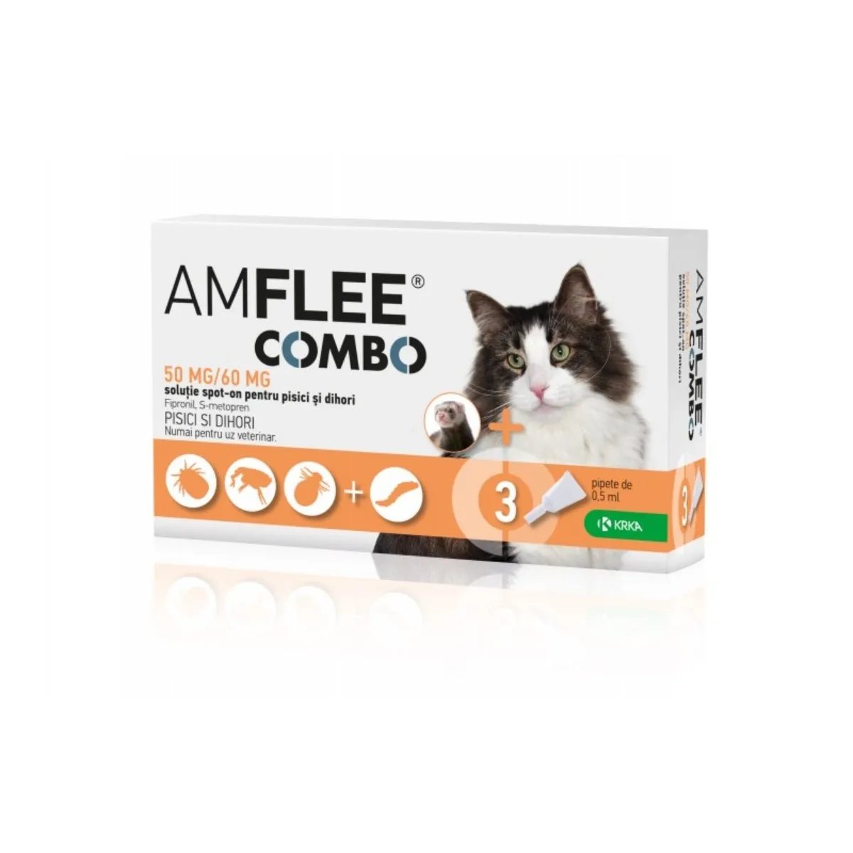 Antiparazitare - AMFLEE Combo Cat - 50mg x 3 pipete