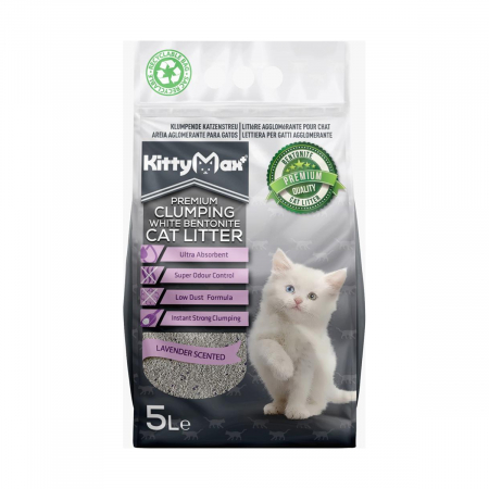 Nisip, Silicat si Asternuturi pentru Pisici - Asternut Igienic Premium KittyMax Lavander pentru Pisici