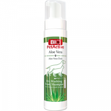 Sampoane si Balsamuri - Bio PetActive Aloe Vera Dry Washing Foam Shampoo 200Ml