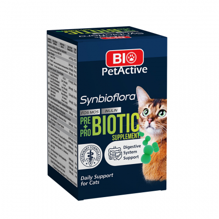 Suplimente Nutritive Pisici - Bio PetActive Synbioflora Pre&Probiotics pentru Pisici