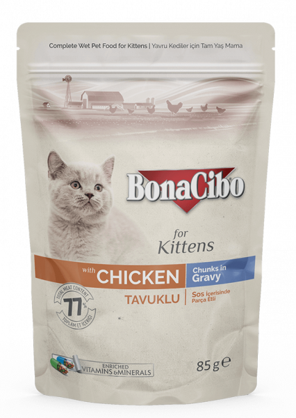 BonaCibo - 12 x BonaCibo Plic Kitten Pui
