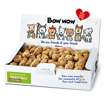 Recompense si Delicii pentru Caini - Bow Wow Recompense pentru caini, chiftele naturale cu plamani si inulina 120 buc
