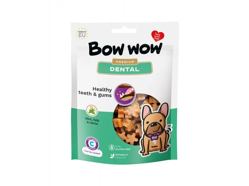Recompense si Delicii pentru Caini - Bow Wow Recompense pentru Caini Dental 60 Gr