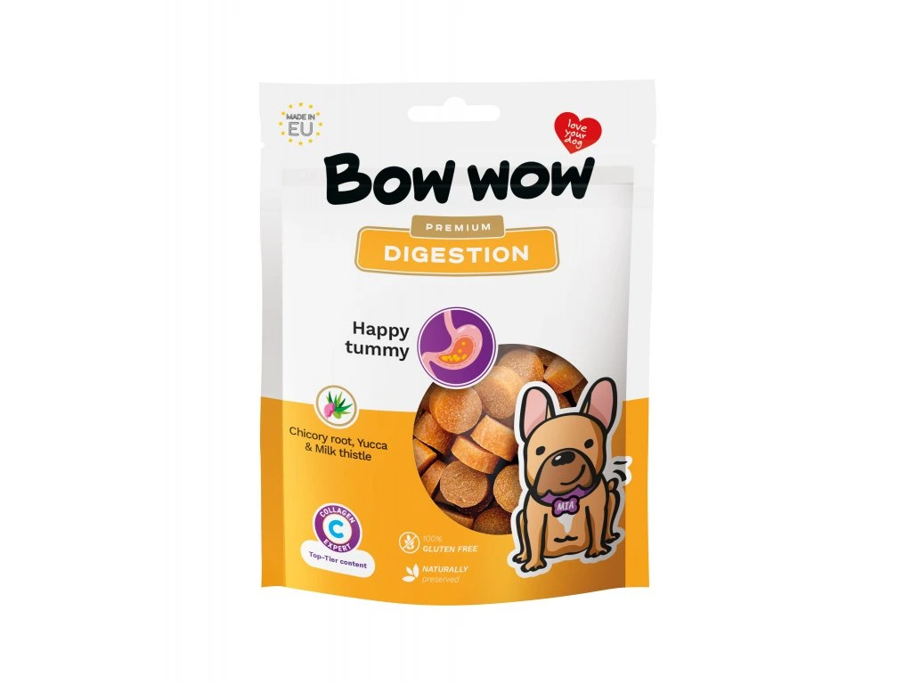 Recompense si Delicii pentru Caini - Bow Wow Recompense pentru Caini Digestion 60 Gr