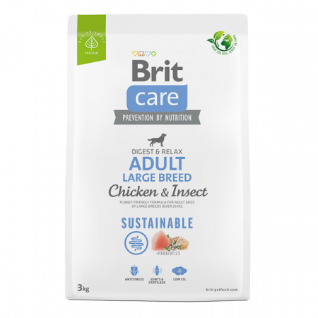 Brit Care - Brit Care Adult Large Breed Sustainable cu Pui si Insecte 12+2 Kg