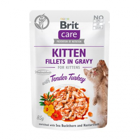 Brit Care Cat Kitten Fillets in Gravy With Tender Turkey Plic 85 G [0]