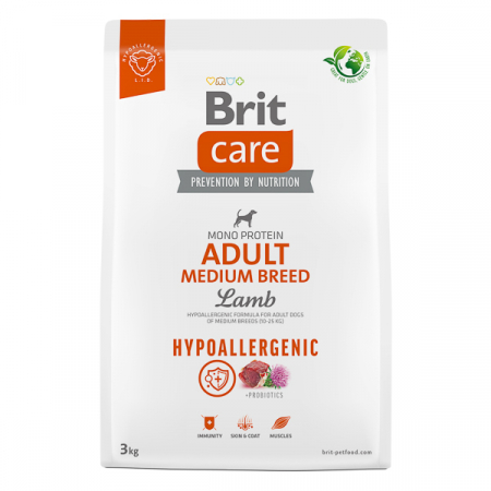 Brit Care - Brit Care Dog Hypoallergenic Adult Medium Breed Miel si Orez