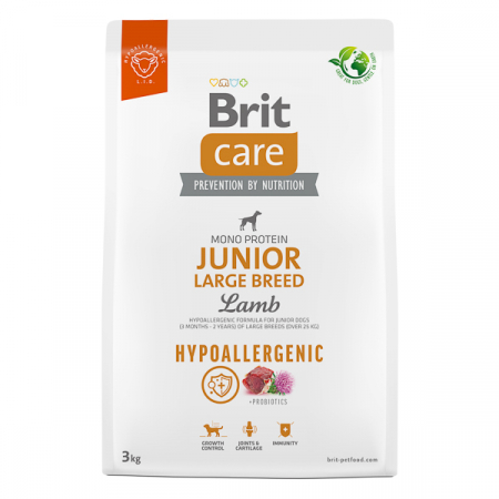 Brit Care - Brit Care Dog Hypoallergenic Junior Large Breed Miel si Orez