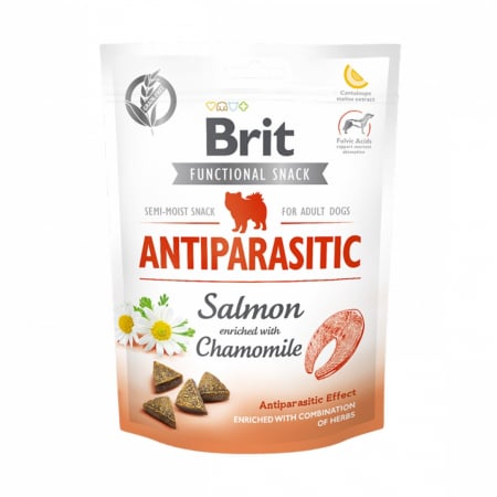 Recompense si Delicii pentru Caini - Brit Care Dog Snack Antiparasitic Somon